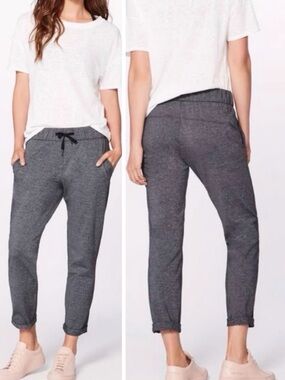 LULULEMON ATHLETICA On The Fly Pant Charcoal Grey Joggers Athleisure Pants